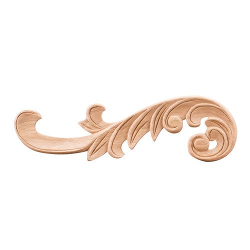 Hardware Resources 3 1/4" Left Acanthus Traditional Applique in Cherry Wood