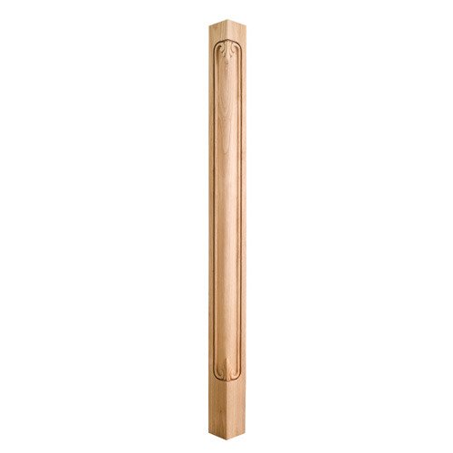 Hardware Resources 42" Acanthus Traditional Corner Post in Rubberwood Wood