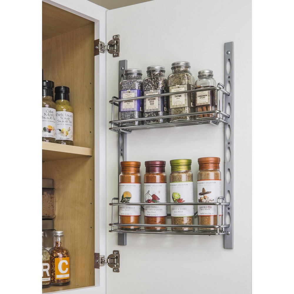Hardware Resources Door Mount Tray System in Polished Chrome