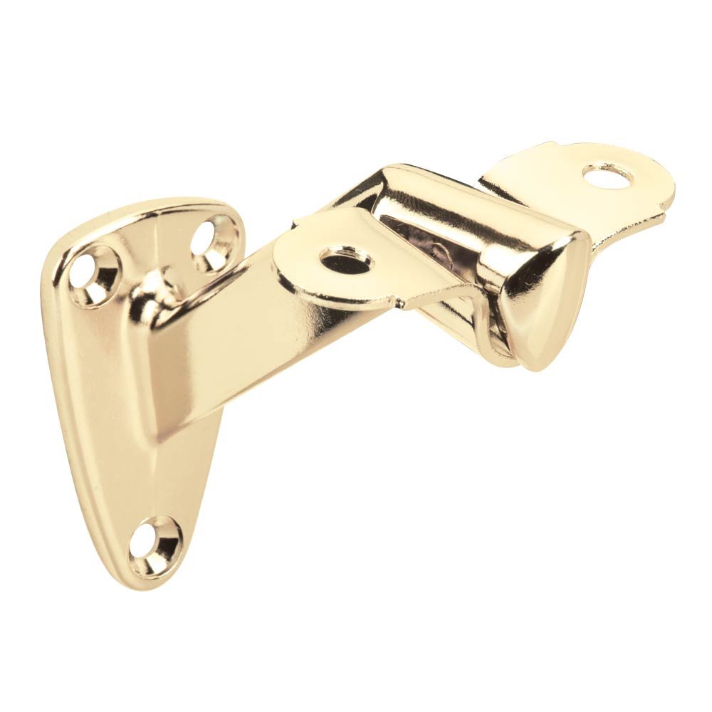Hardware Resources Heavy Duty Handrail Bracket in Polished Brass