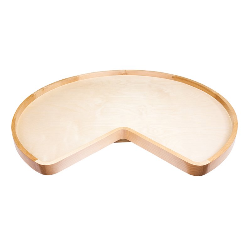 Hardware Resources 32" Kidney Wooden Lazy Susan with Swivel