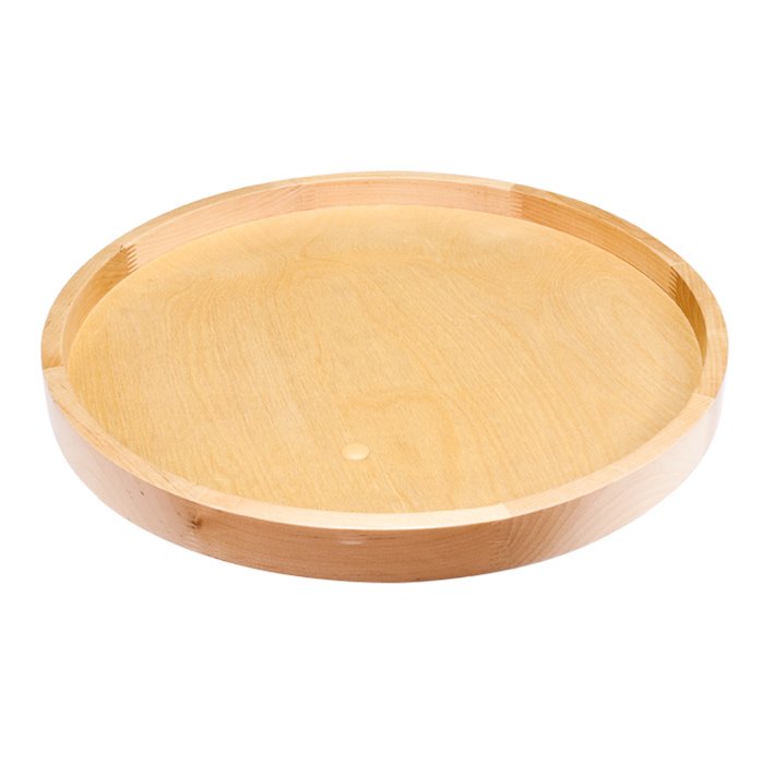 Hardware Resources 28" Round Wooden Lazy Susan with swivel in Plywood Wood