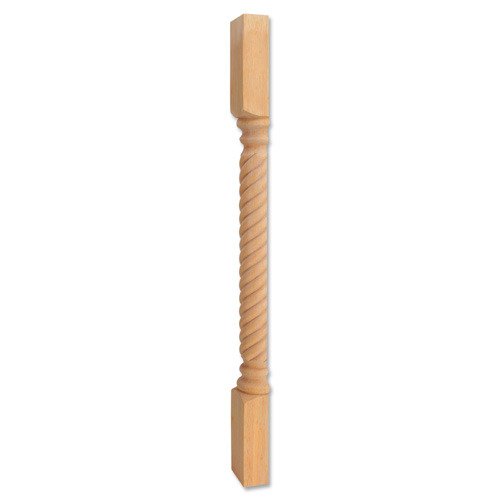 Hardware Resources Wood Post with Rope Pattern (Island Leg) in Oak Wood