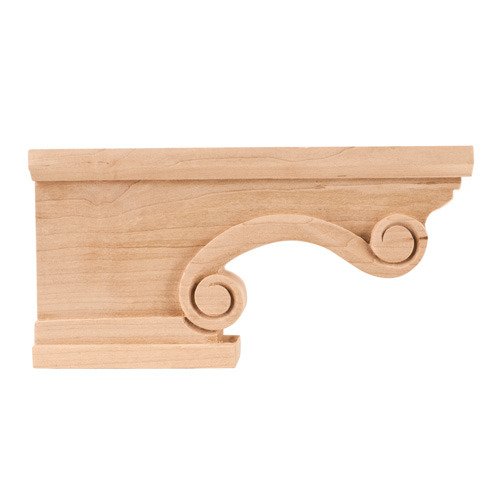 Hardware Resources 8 1/4" x 4 1/2" x 1 1/2" Traditional Pedestal Foot (Left) in Oak Wood