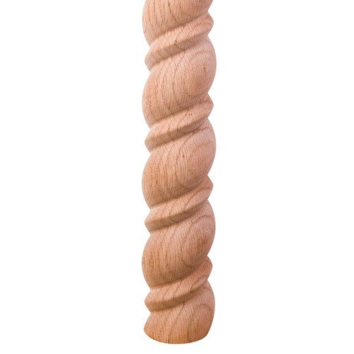 Hardware Resources 96" x 2" Beaded Rope Moulding Half Round in Poplar Wood