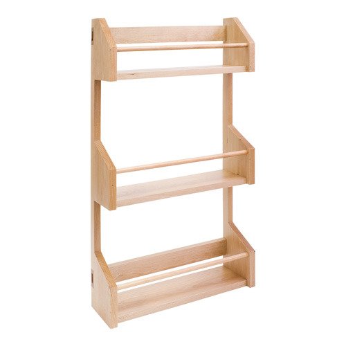 Hardware Resources Spice Rack for 21" Wall Cabinet in Plywood Wood