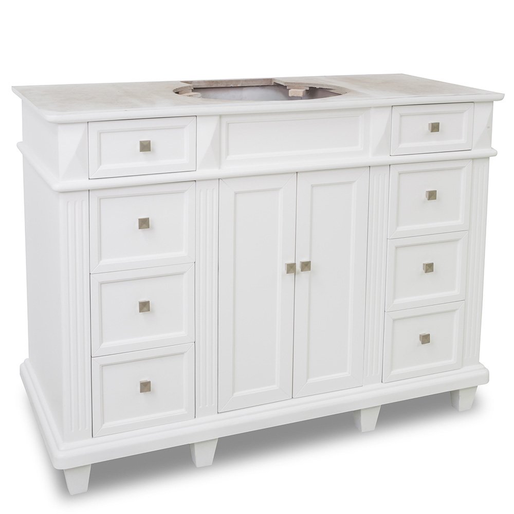 Elements Hardware 46-7/8" Vanity in Painted White