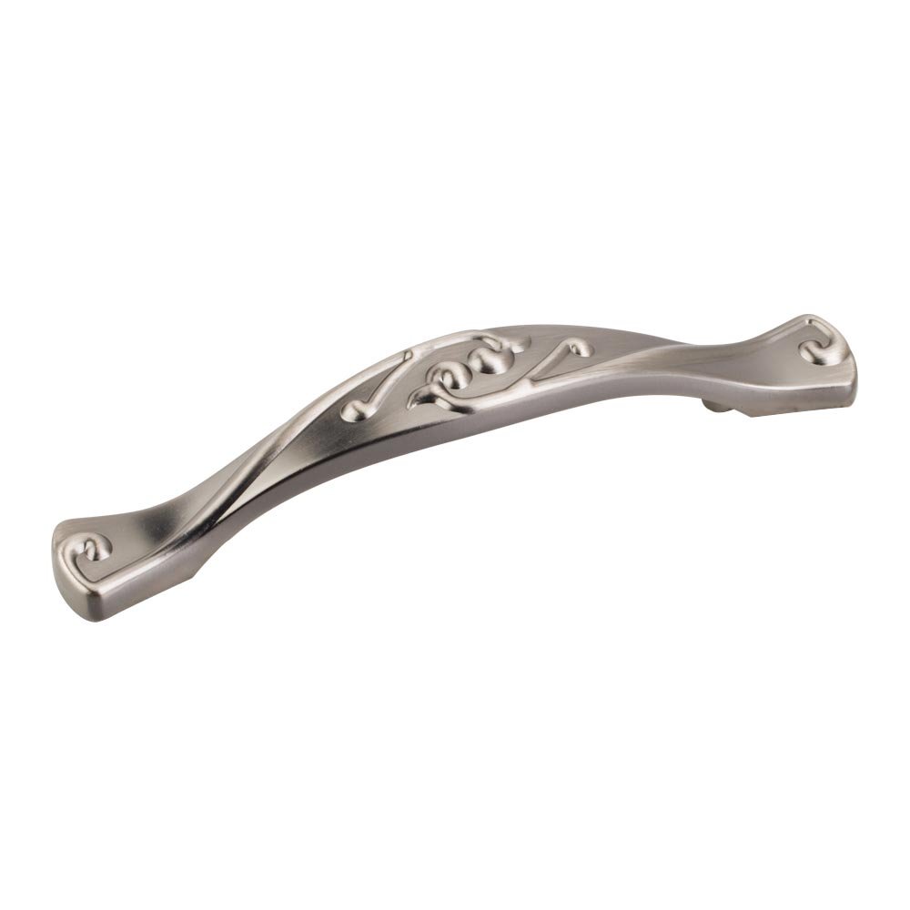 Jeffrey Alexander 3 3/4" Centers Scrolled Pull in Brushed Pewter