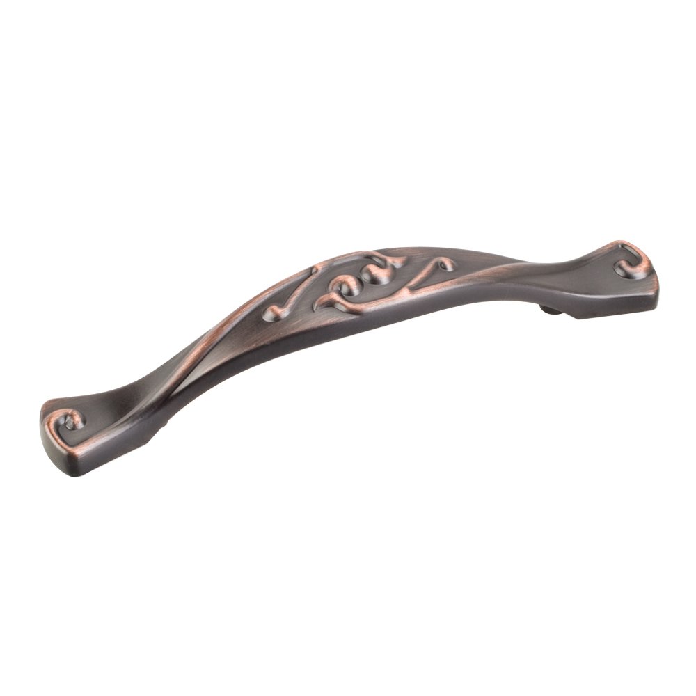 Jeffrey Alexander 3 3/4" Centers Scrolled Pull in Brushed Oil Rubbed Bronze