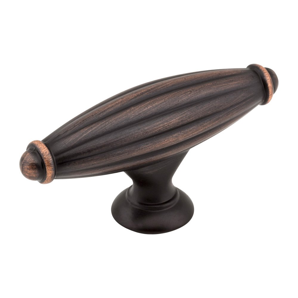 Jeffrey Alexander 2 5/8" Ribbed Cabinet Knob in Brushed Oil Rubbed Bronze