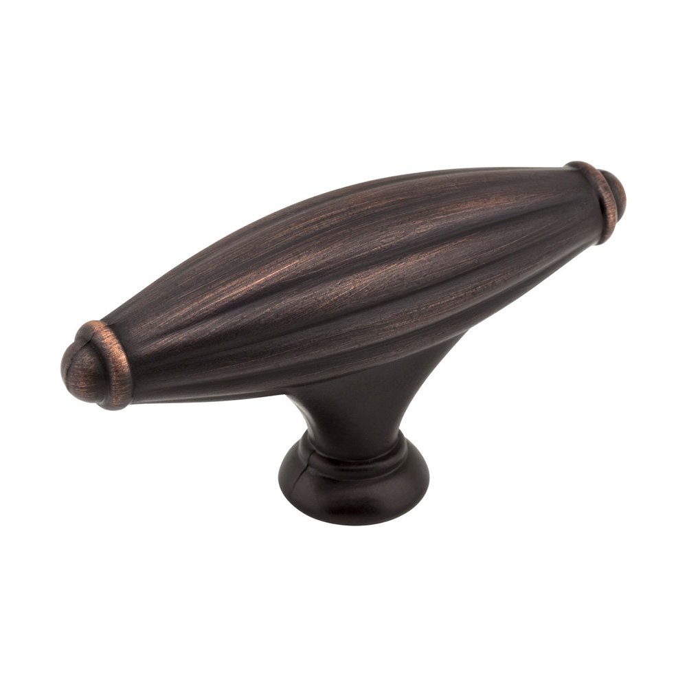 Jeffrey Alexander 2 15/16" Ribbed Cabinet Knob in Brushed Oil Rubbed Bronze