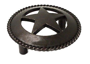 Wild Western Hardware Large Star Pull with Braided Edge in Oil Rubbed Bronze