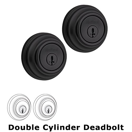 Kwikset Door Hardware Deadbolt Double Cylinder Deadbolt in Iron Black