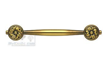 LB Brass Flower Swirl Adjustable Pull 4 3/8" in Polished Nickel