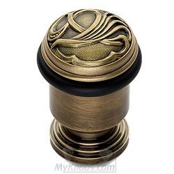 LB Brass Waves Floor Stop in Polished Brass