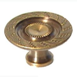 LB Brass Dish Knob ( 1.125" ) in Polished Brass
