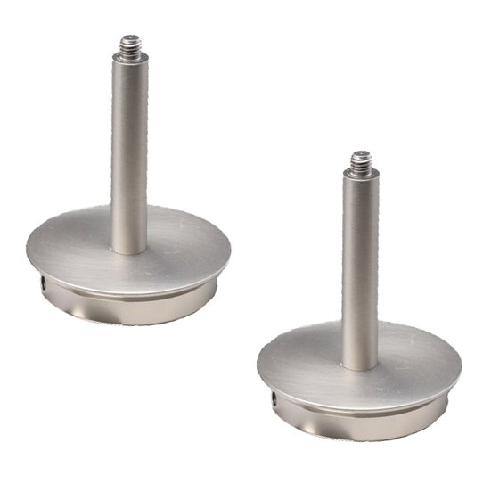 Lewis Dolin Two(2) Solid Brass Posts and Brackets to Convert Bar Pull into Towel Bar in Brushed Nickel