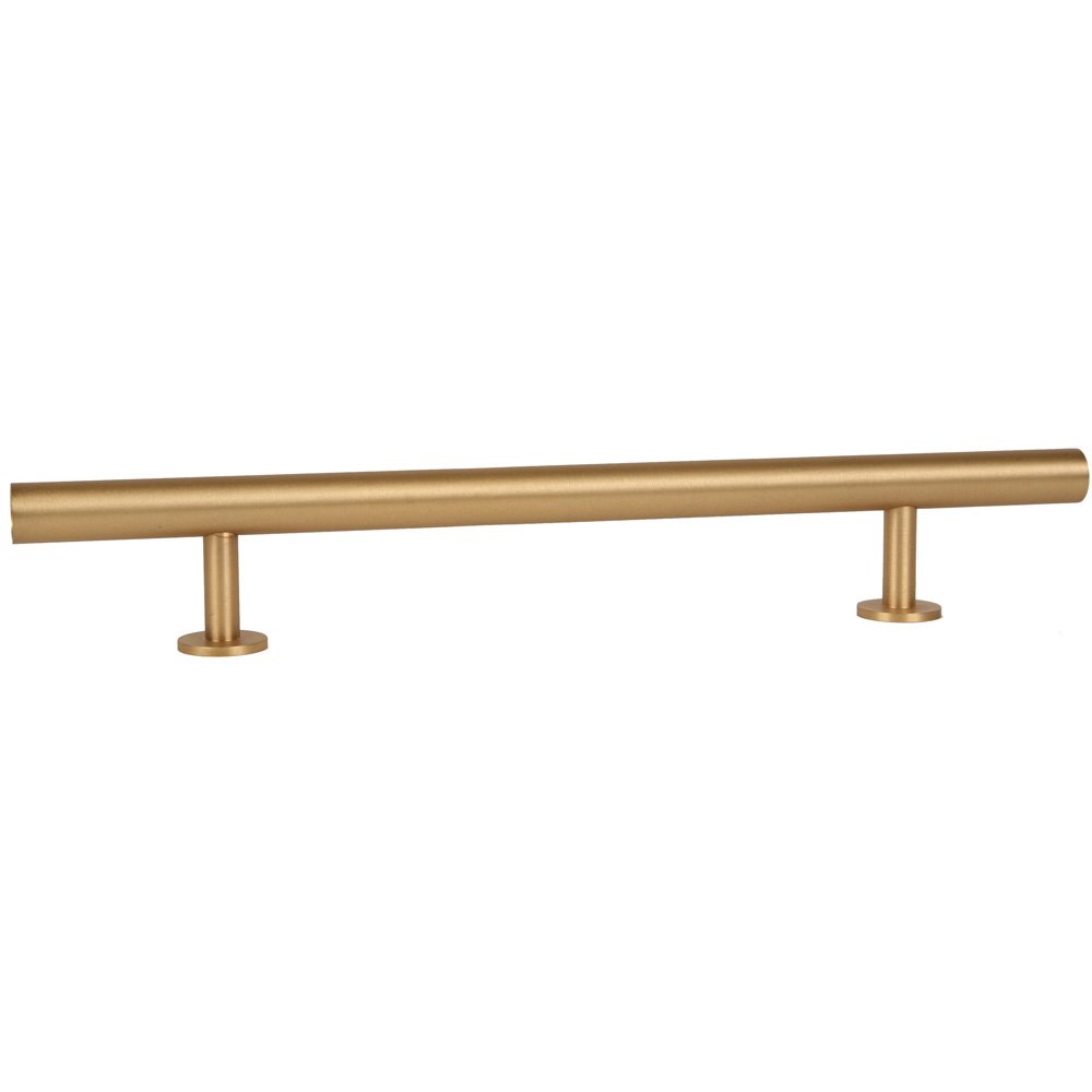 Lewis Dolin 9" Centers Round Solid Brass Bar Appliance Pull in Brushed Brass
