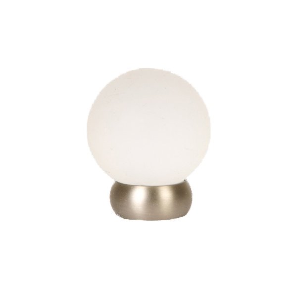 Lewis Dolin 1 1/8" Knob in Frosted Clear/Brushed Nickel