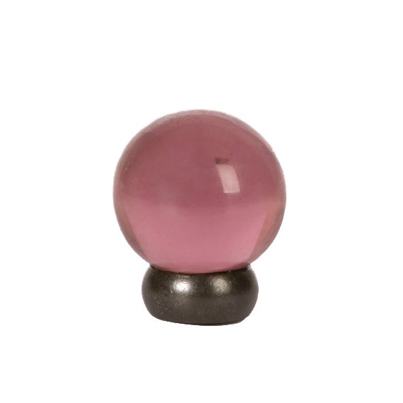 Lewis Dolin 1 1/8" Knob in Transparent Amethyst/Oil Rubbed Bronze