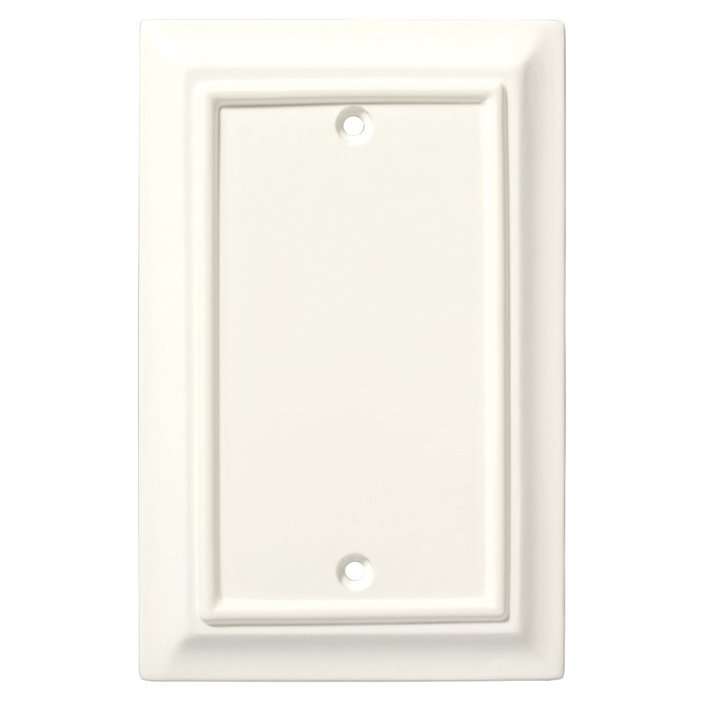 Liberty Hardware Wood Single Blank Plate in White