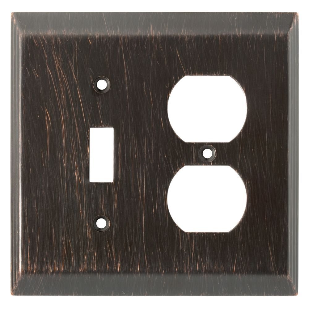 Liberty Hardware Combo Single Toggle Single Outlet in Venetian Bronze