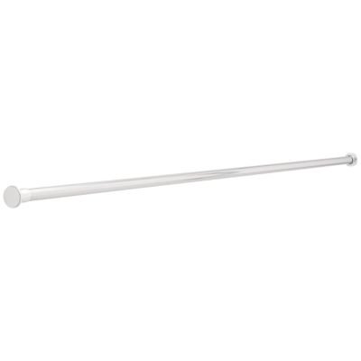 Liberty Hardware 5' Steel Shower Rod with Zamack Adjust Holders in Bright Stainless Steel