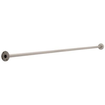 Liberty Hardware 1 x 6' Shower Rod with Step Style Flanges in Satin Nickel