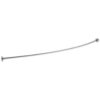 Liberty Hardware 6' Oval Curved Shower Rod with6 Bow in Bright Stainless Steel