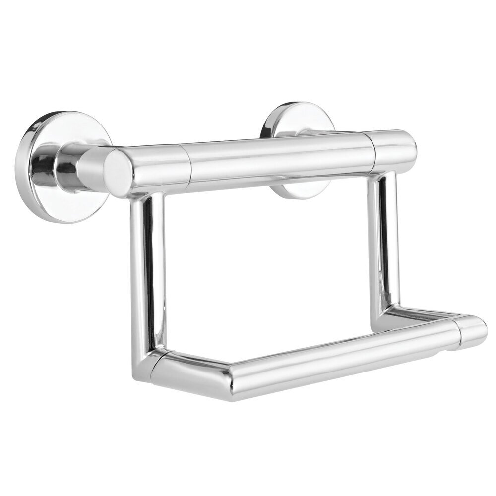 Liberty Hardware Toilet Paper Holder with Assist Bar in Polished Chrome