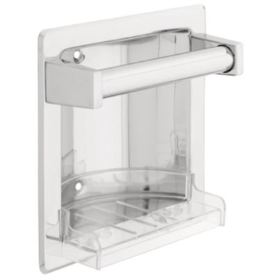 Liberty Hardware Recessed Soap Dish With Bar in Polished Chrome