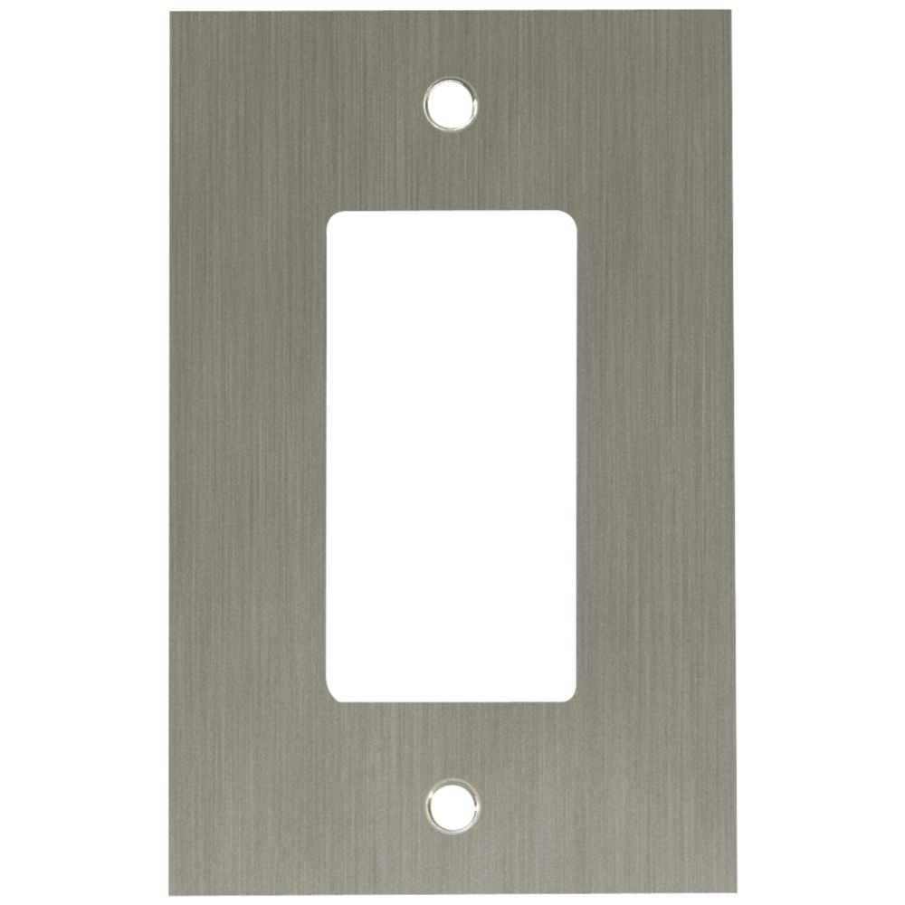 Liberty Hardware Concave Single GFI/Rocker in Brushed Nickel Plated