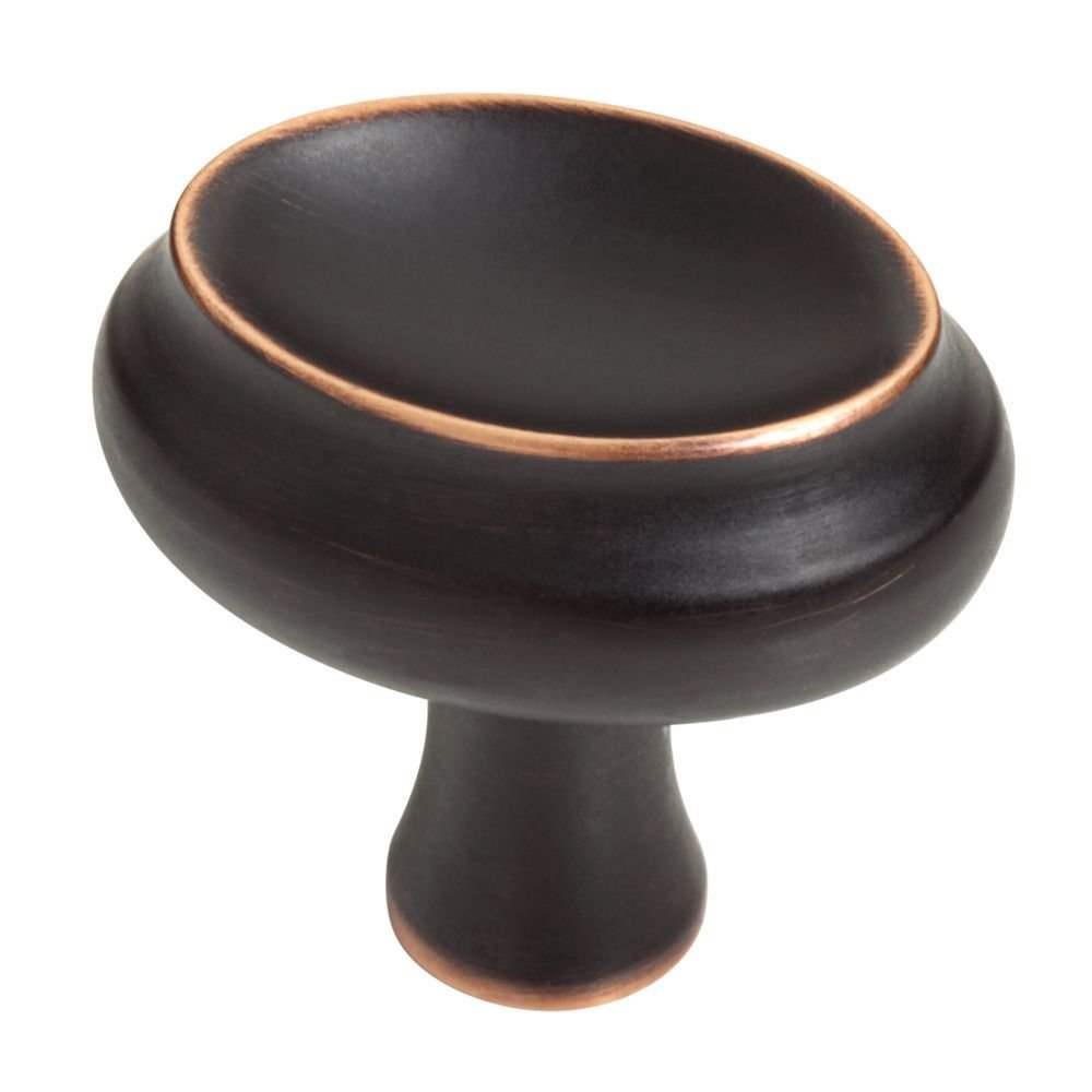 Liberty Hardware 1 3/8" Glenview Knob in Bronze with Copper Highlights