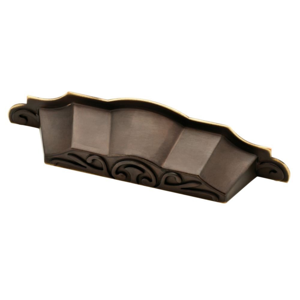 Liberty Hardware 4" Cup Pull in Bronze with Gold Highlights