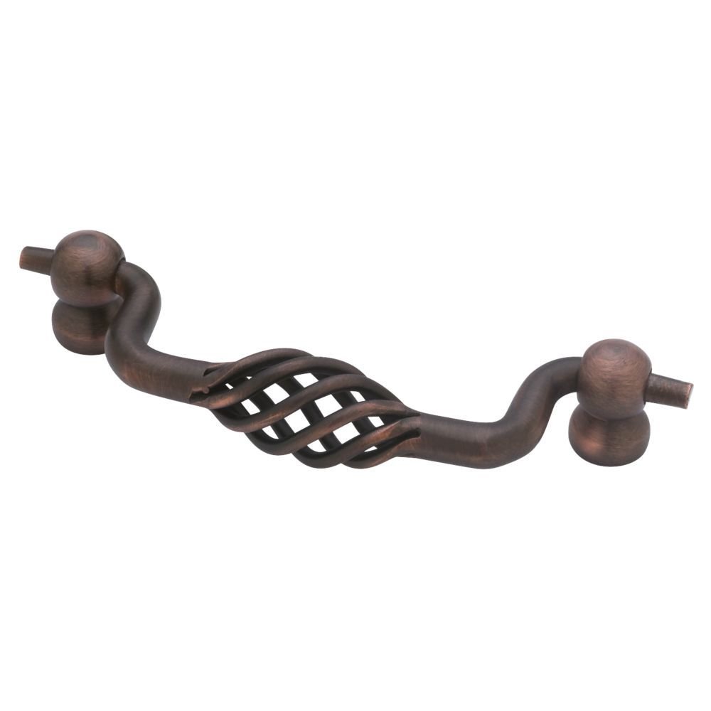 Liberty Hardware 3 3/4" Centers Birdcage Bail Pull Bronze With Copper Highlights
