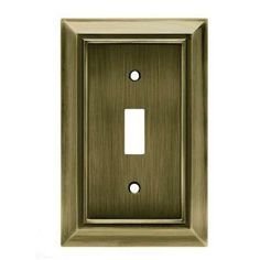 Liberty Hardware Single Toggle Wall Plate in Antique Brass