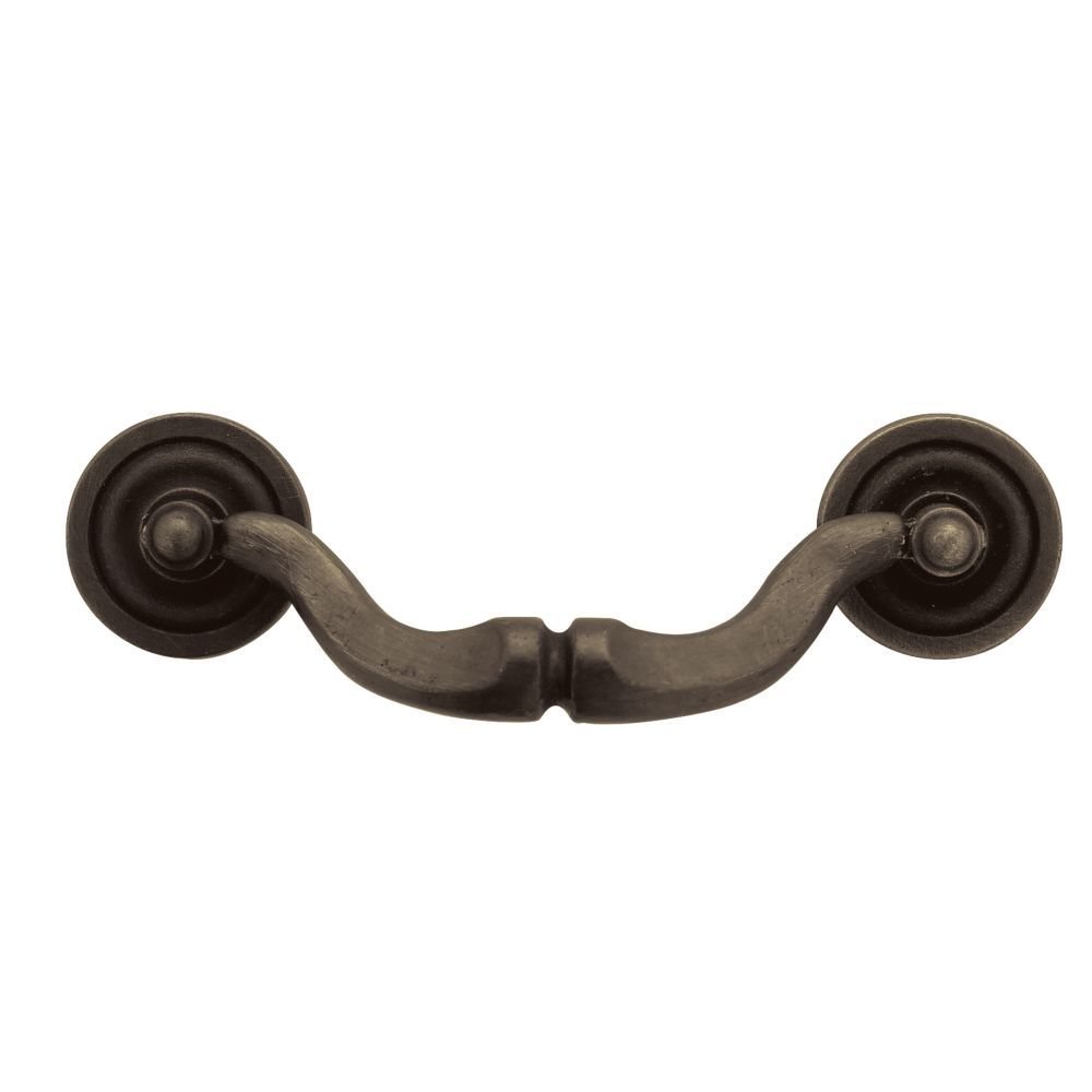 Liberty Hardware Centers 3 1/2" ( 89mm ) Ringed Rigid Pull in Distressed Oil Rubbed Bronze