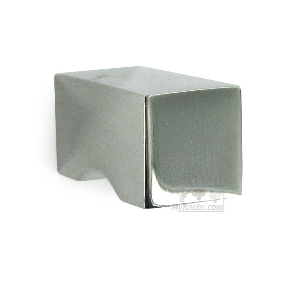 Linnea Hardware 5/8" Squared Indent Knob in Polished Stainless Steel