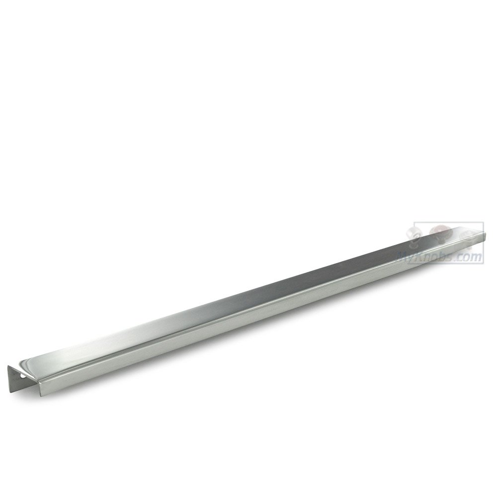 Linnea Hardware 19.625" Long 3/8" Squared Drop Down Back Mounted Edge Pull in Polished Stainless Steel