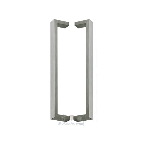 Linnea Hardware 17 3/4" Centers Back to Back Squared Appliance/Shower Door Pull in Satin Stainless Steel