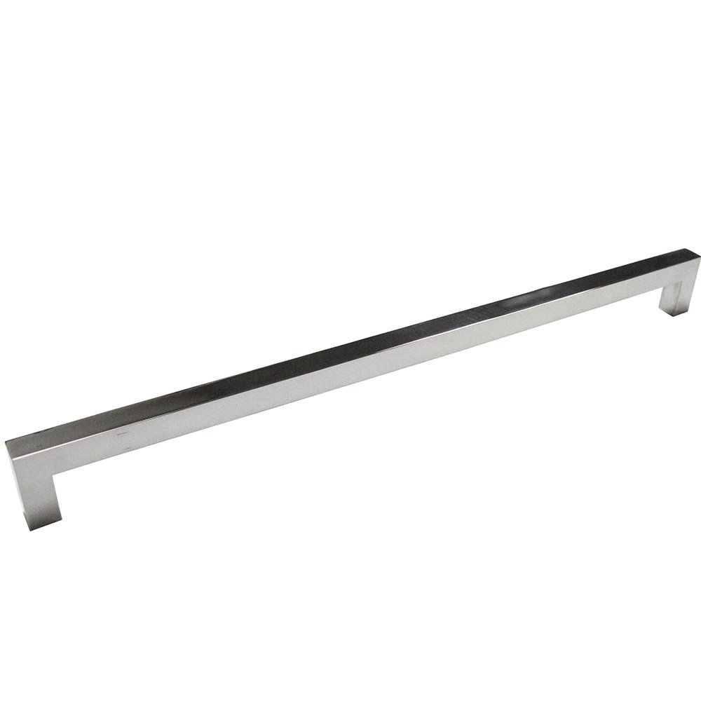 Linnea Hardware 23 5/8" Centers Surface Mounted Squared End Oversized Door Pull in Polished Stainless Steel