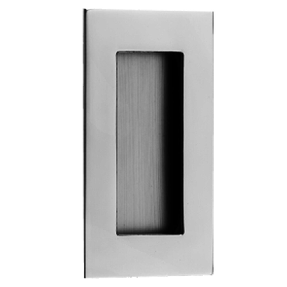 Linnea Hardware 4" Rectangular with Rectangle Cut-Out Recessed Pull in Polished Stainless Steel