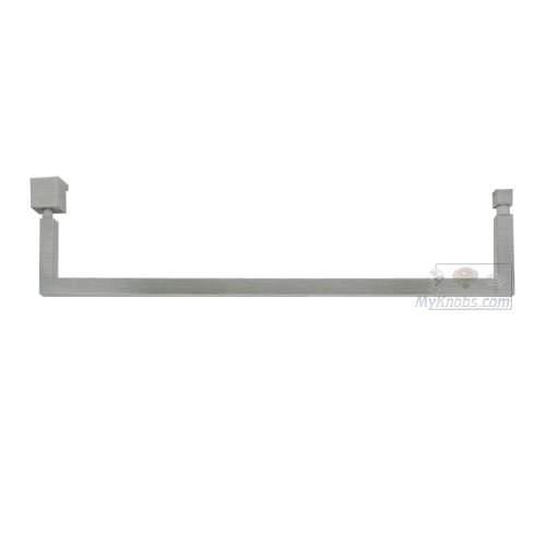 Linnea Hardware 17 3/4" Centers Squared Shower Pull in Satin Stainless Steel
