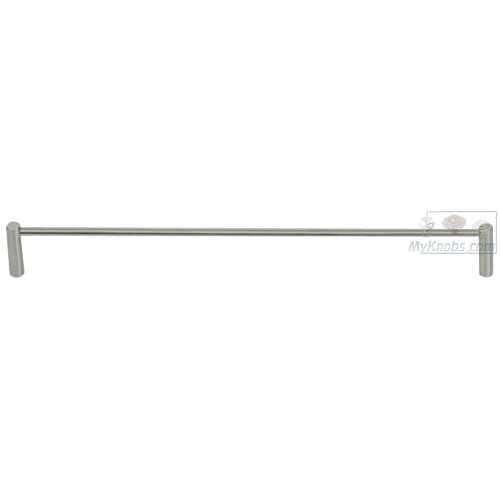 Linnea Hardware 29 1/2" Centers Round Towel Bar with Round Post in Satin Stainless Steel