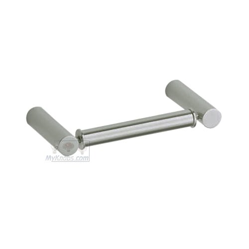 Linnea Hardware Toilet Roll Holder with Round Post in Satin Stainless Steel