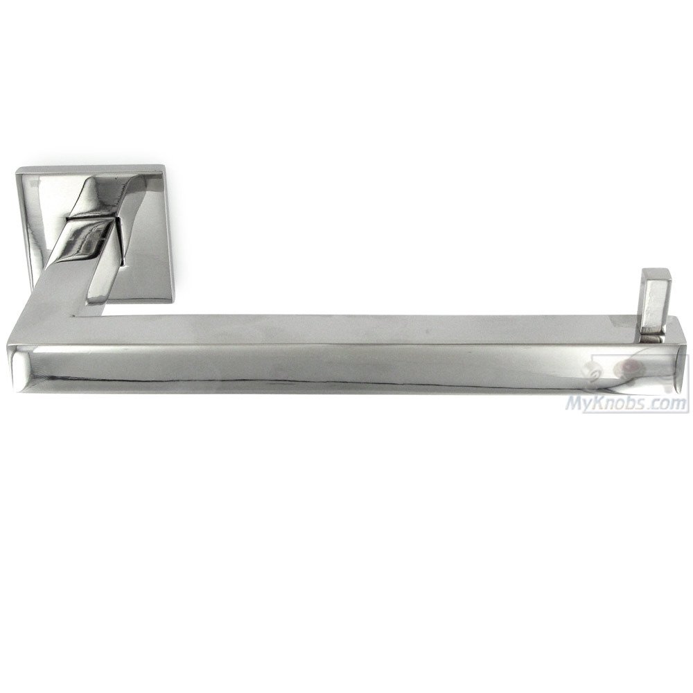Linnea Hardware Open Square Toilet Roll Holder in Polished Stainless Steel