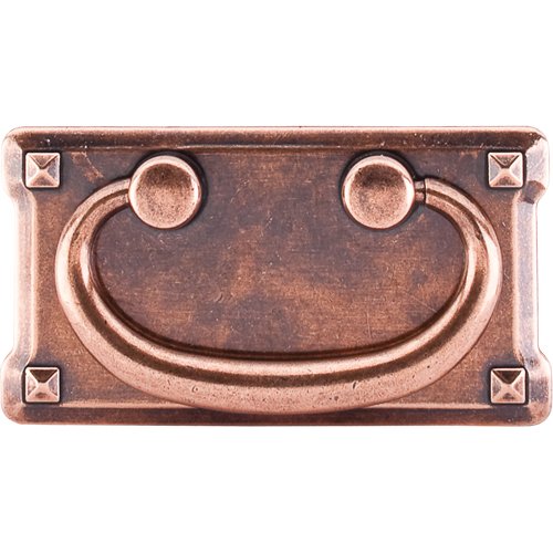 Top Knobs Mission Plate Handle 3" Centers Old English Copper