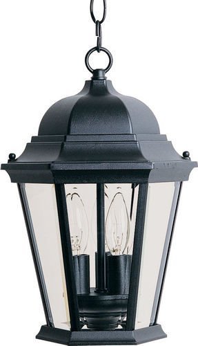 Maxim Lighting 9" Cast 3-Light Outdoor Hanging Lantern in Black