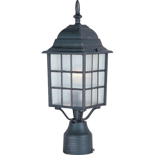 Maxim Lighting 6" 1-Light Outdoor Pole/Post Lantern in Rust Patina