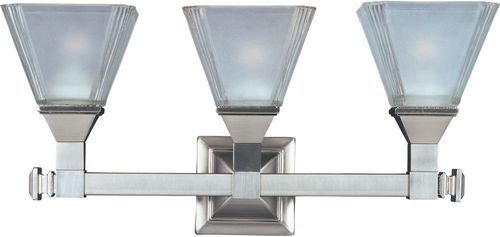 Maxim Lighting 20 1/2" 3-Light Bath Vanity in Satin Nickel with Frosted Glass